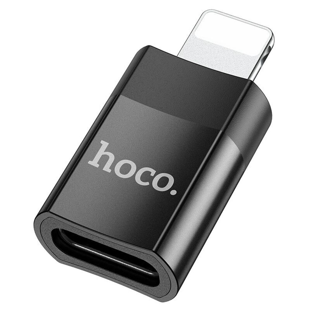 Адаптер-переходник HOCO UA17 Lightning(m) - Type-C(f) 2.0, 2A Black