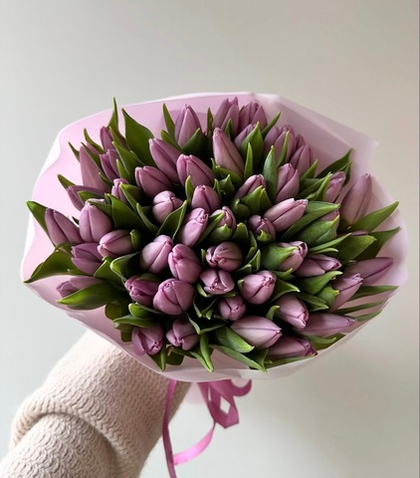 51 розовый тюльпан