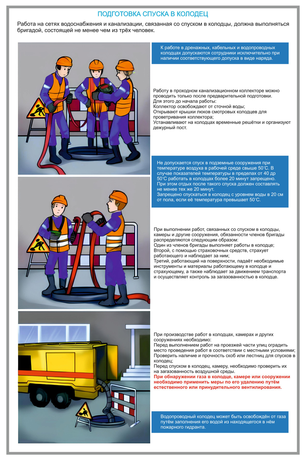 Информационный стенд "Безопасность работ на объектах водоснабжения 3"