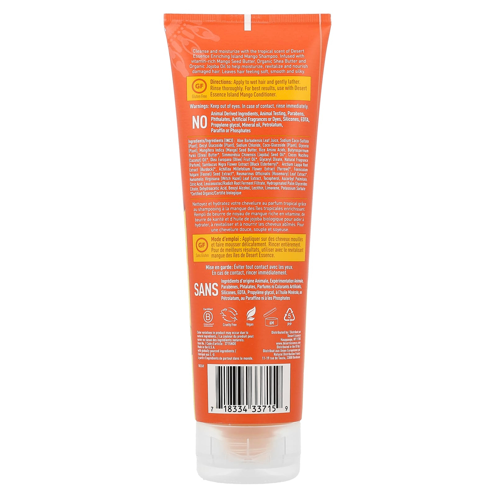 Desert Essence, Шампунь Island Mango, улучшающий, 8 жидких унций (237 мл)