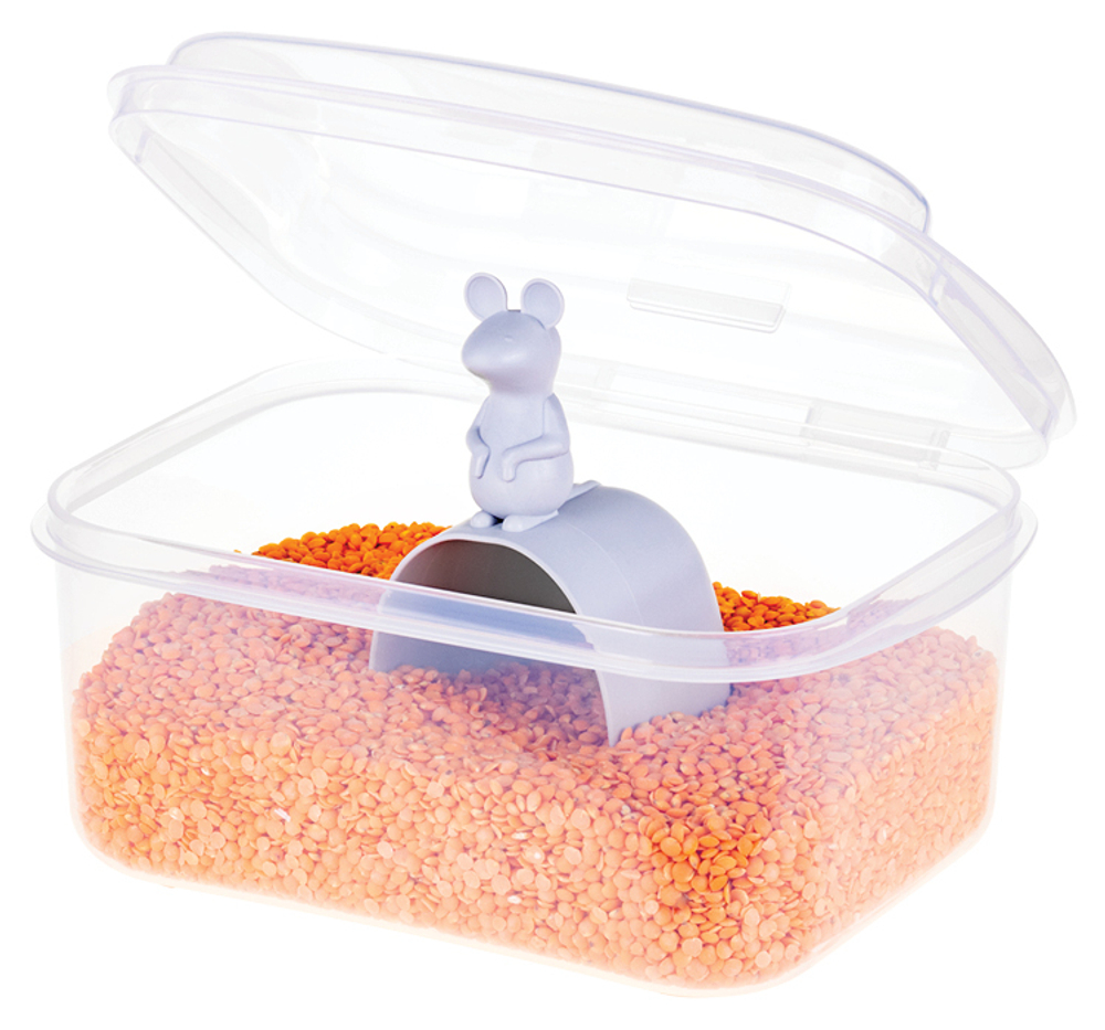 Контейнер для муки прозрачный 2,3 л с мерной ложкой 180 мл М1182