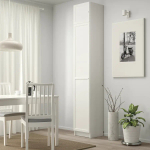 Книжный шкаф - BILLY / OXBERG IKEA/ БИЛЛИ/  ОКСБЕРГ ИКЕА,  237х40 см, белый