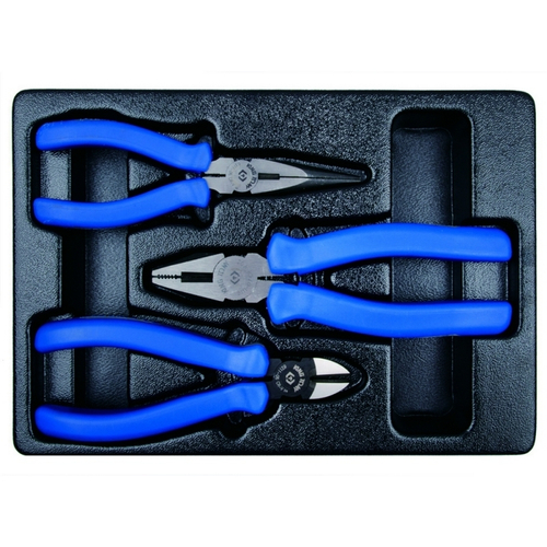 KING TONY (9-40103GP) Набор пассатижей и бокорезов, ложемент, 3 предмета