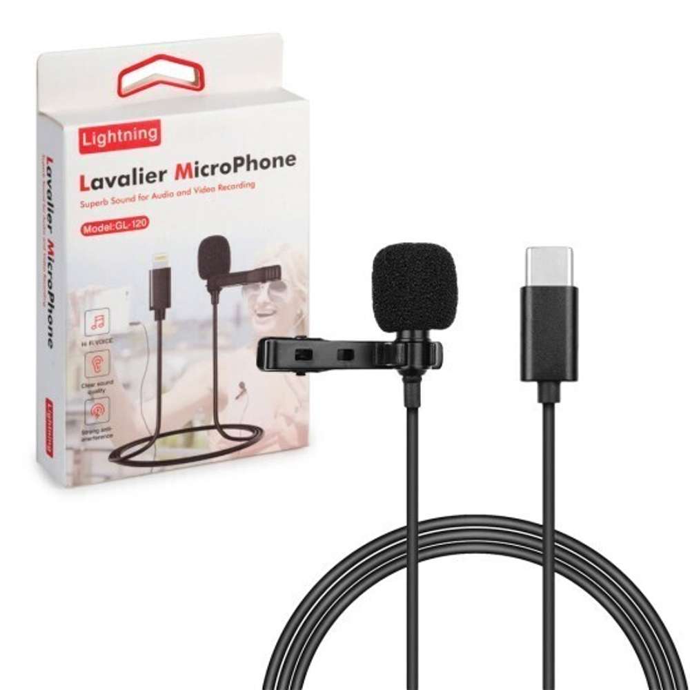 Микрофон петличка Type-C, 012596