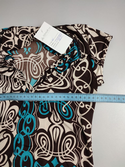 Блузка летняя с принтом 40 размер