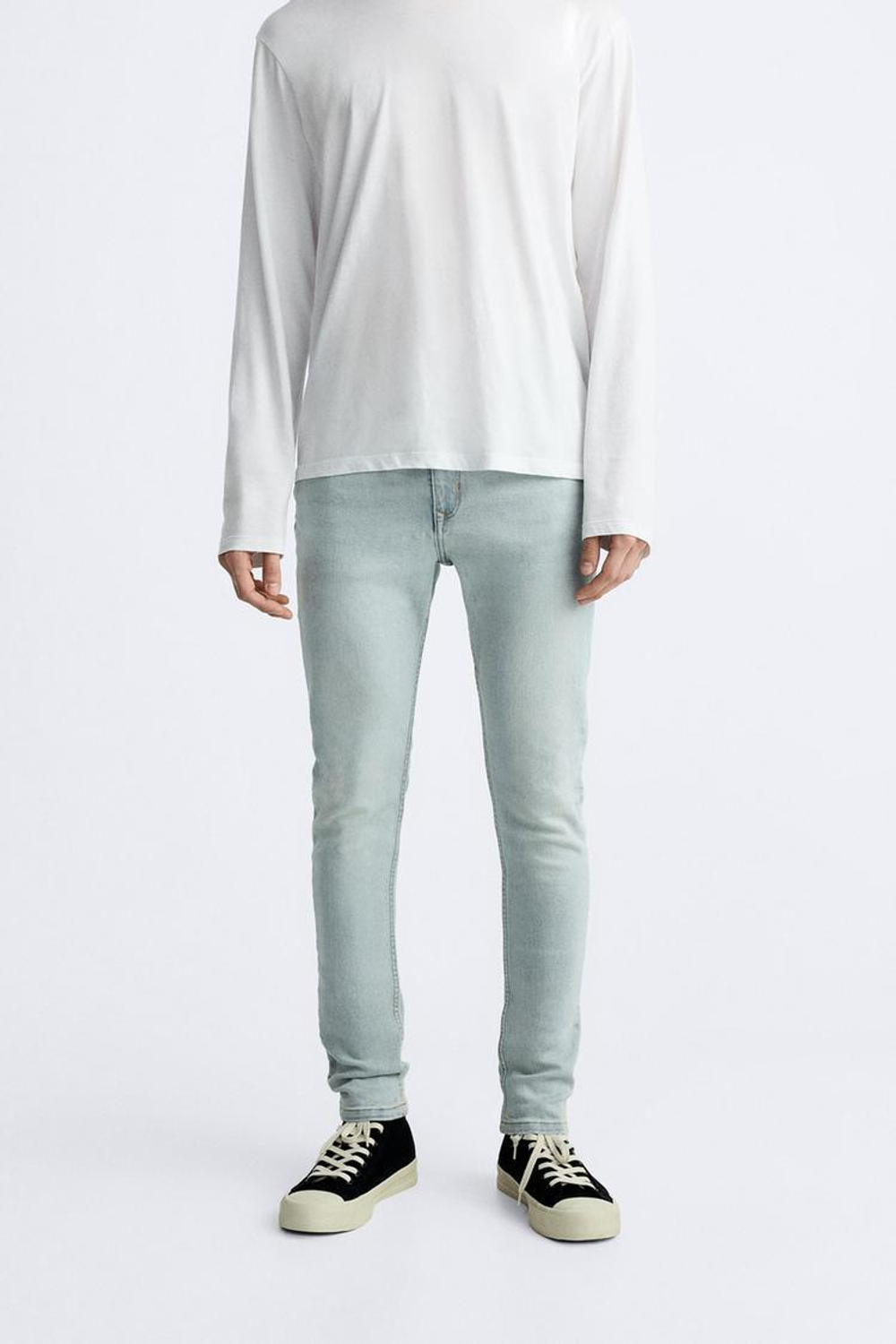 ZARA ДЖИНСЫ SKINNY FIT, ГОЛУБОЙ