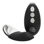 Чёрный вибромассажёр в трусики 8,9см с пультом ДУ Fifty Shades of Grey Relentless Vibrations Remote Panty Vibrator