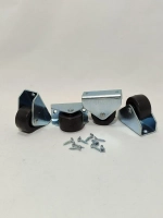 Колесики для мебели неповоротные обрезиненные для дивана