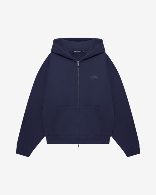 Худи Bruler d'Amour Зип Logo de base 01 Navy