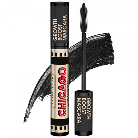 Art-Visage Тушь для ресниц Chicago, суперобъемная, активатор роста, Черный, 15 мл