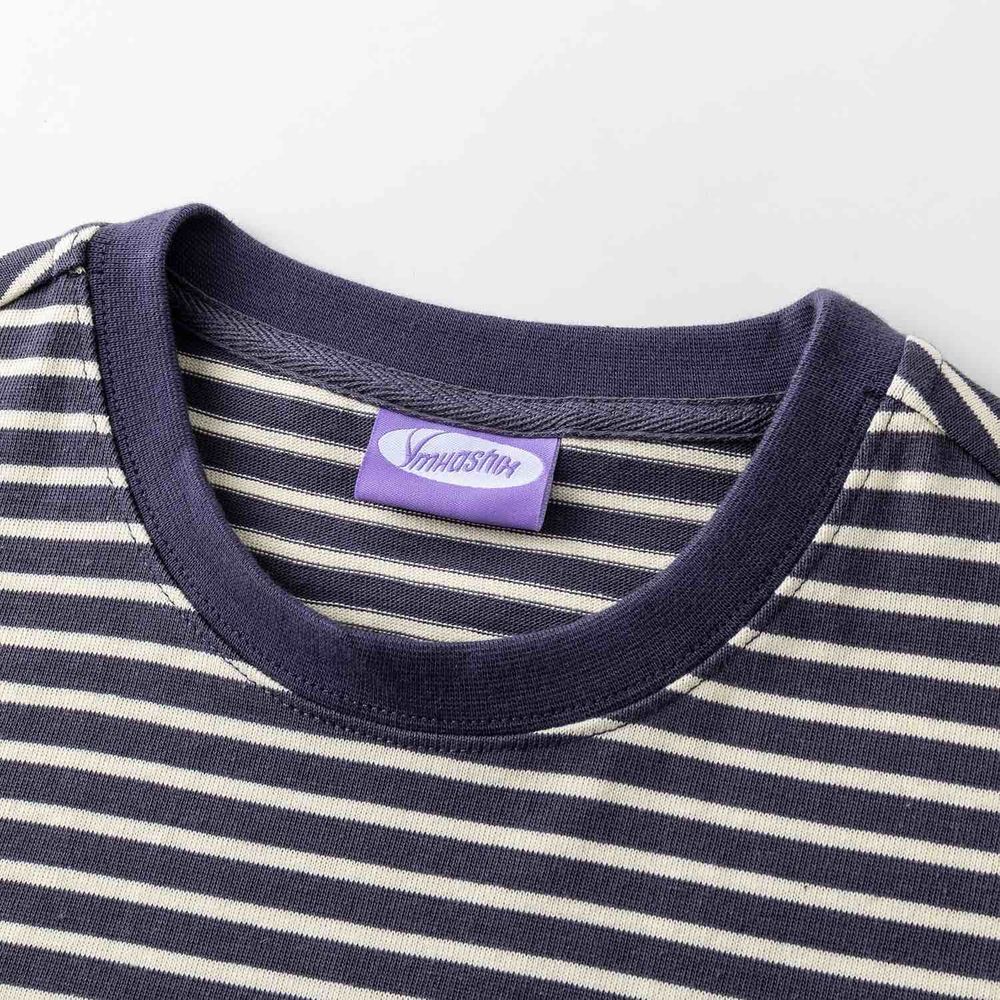 Футболка Ymkashix Stripe темно-фиолетовый / бежевый