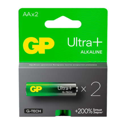 Элемент питания GP Alkaline ULTRA PLUS G-Tech LR6 BL2 15AUPA21-2CRSB2 (1/10/80)