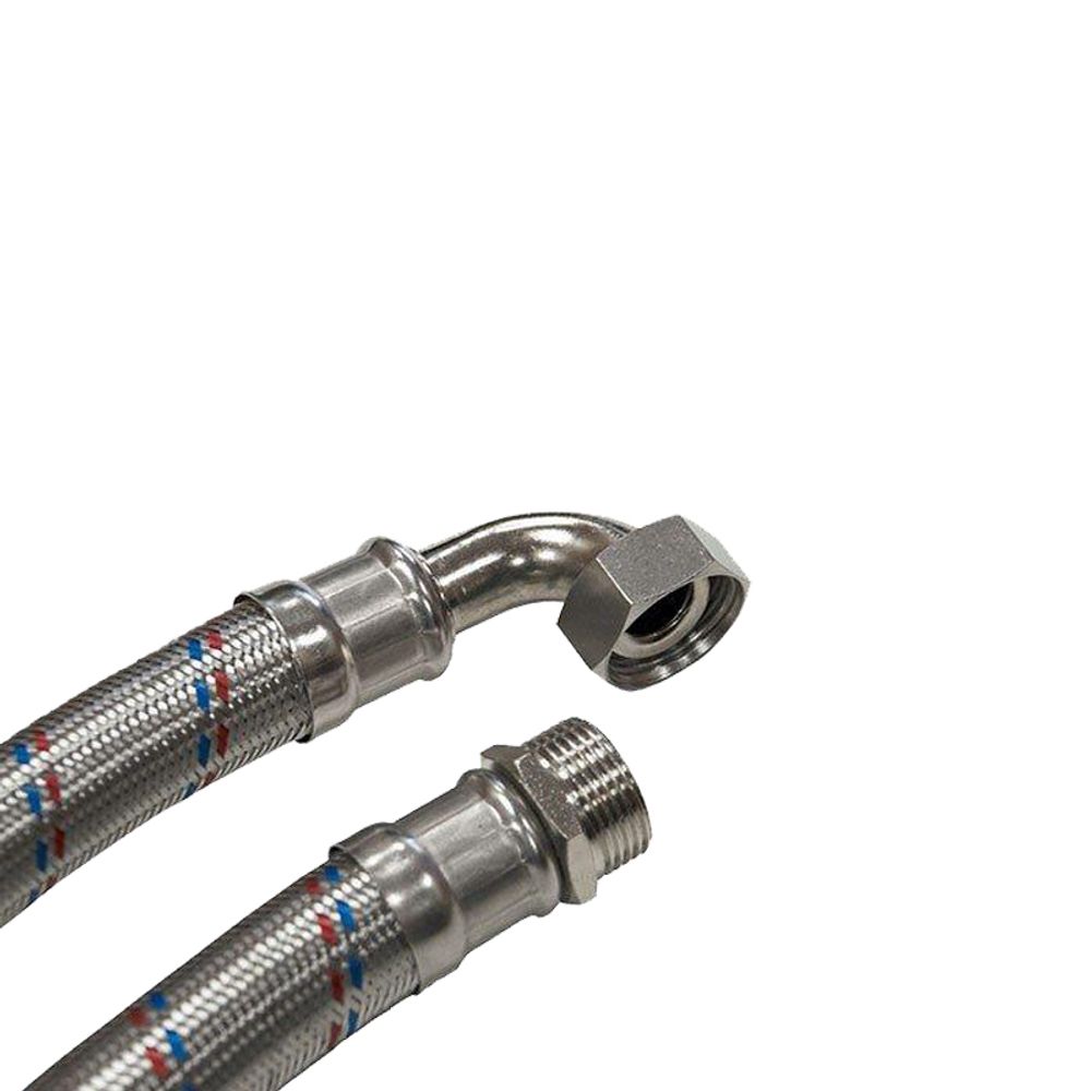 Гибкая подводка GIGANT ELKA стальная оплетка, 1" угл., г/г, 100см.