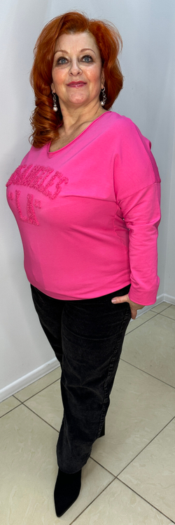 Итальянский лонг слив с буквенным принтом