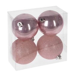 GAEM Набор из 4шт Украшение новогоднее Шар "Нежность", D8 см, L16 W8 H16 см