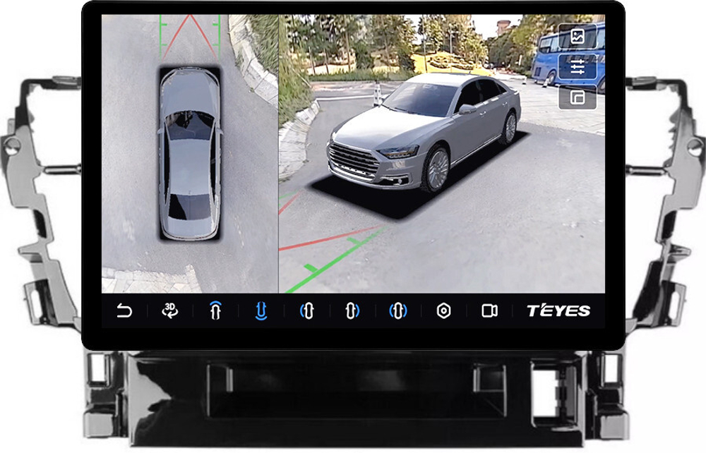 Магнитола для Toyota Alphard 3 Vellfire 2 H30 2015-2023 (правый руль) - Teyes CC3-2K-360 монитор 13" 2K QLED на Android 10, 6Гб+128Гб, CarPlay, 4G SIM-слот, 4 камеры в комплекте