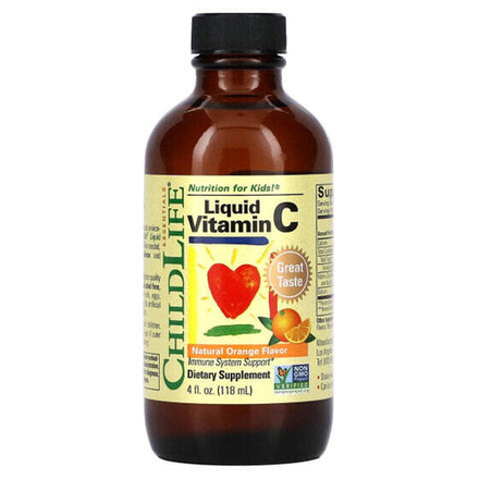 ChildLife Essentials, Essentials, витамин C в жидкой форме, натуральный апельсиновый вкус, 118,5 мл (4 жидк. унции)