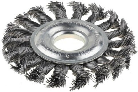 Щетка дисковая Dexx для УШМ (Ø22мм), жгутированные пучки 0,5мм, Ø175