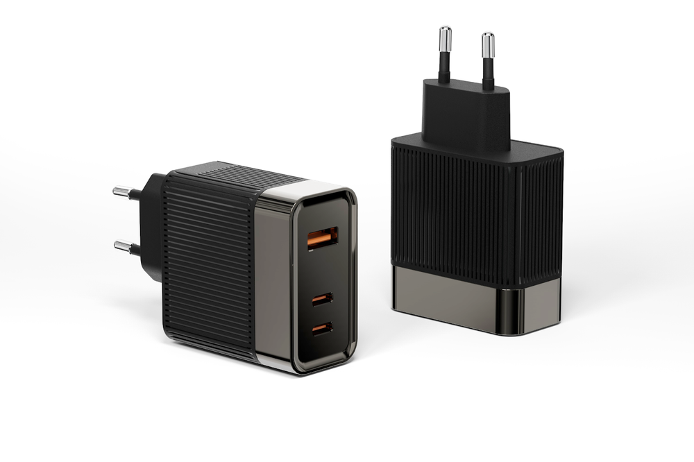 Сетевое зарядное устройство GoGadget CityPump 65W 2хUSB-C 1xUSB-A LCD GaN