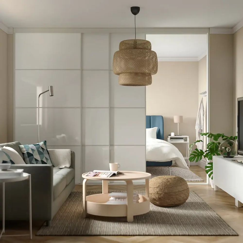 Пара рам раздвижных дверей - SKYTTA/ FARVIK IKEA/ СКЮТТА/ ФЭРВИК ИКЕА, 301х240 см, белый