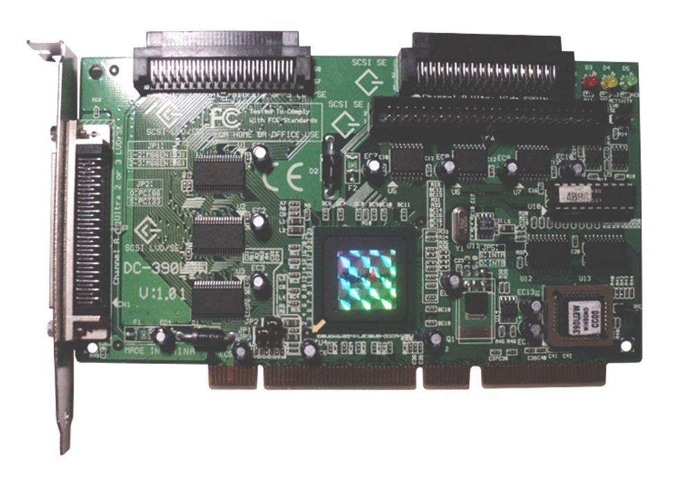 Контроллер TRENDnet Tekram PCI SCSI-Ultra160 2x68-Pin LVD/SE 68-Pin Ultra-Wide 50-Pin Ultra/SCSI-2 DC-390U3W