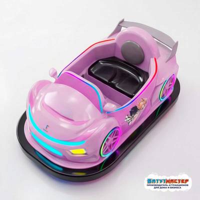 Автодромная электромашинка «Розовая Молния» с ограничением скорости, для детей и подростков
