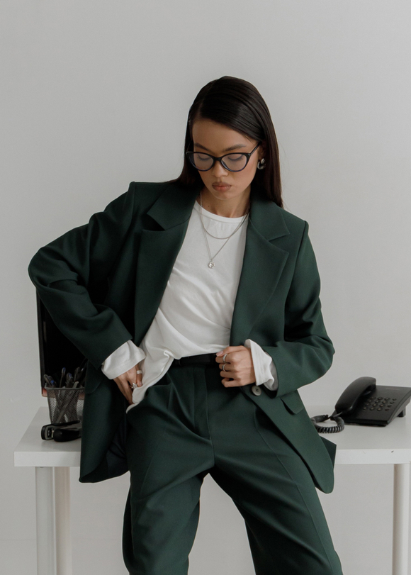 Жакет BOSSY однобортный, пихта