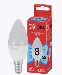 ЛАМПА СВЕТОДИОДНАЯ ЭРА ЭКО LED B35-8W-840-E14