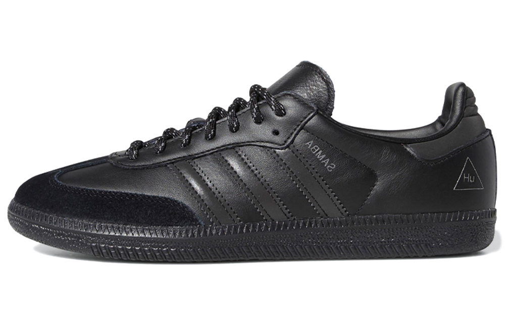 Pharrell Williams x adidas originals Samba synthetic leather two-layer suede joint t-toe toe comfortable all-match wear-resistant low-top sneakers for men and women the same style black