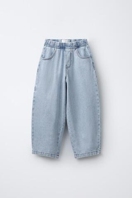 ZARA ДЖИНСЫ BALLON, ГОЛУБОЙ