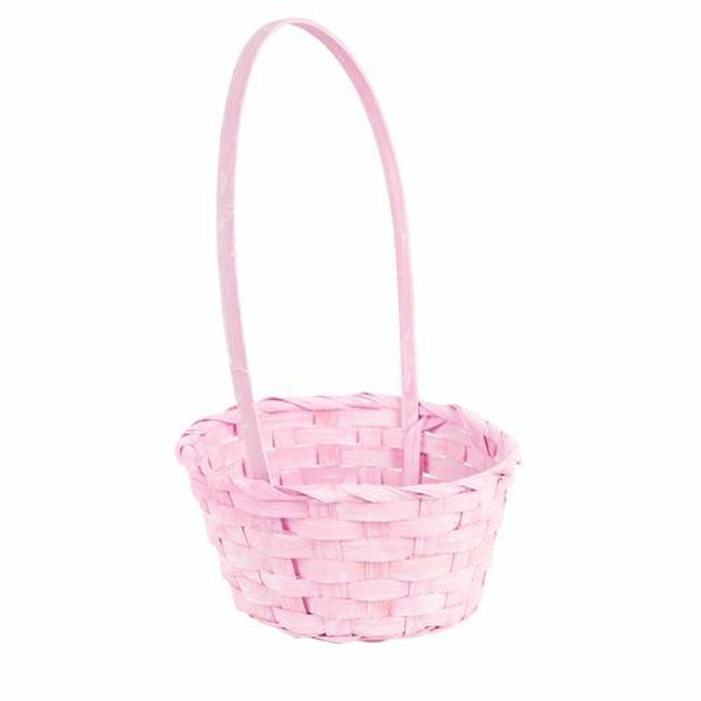 Корзина (бамбук) D19xН9 HH32 СВЕТЛО-РОЗОВАЯ