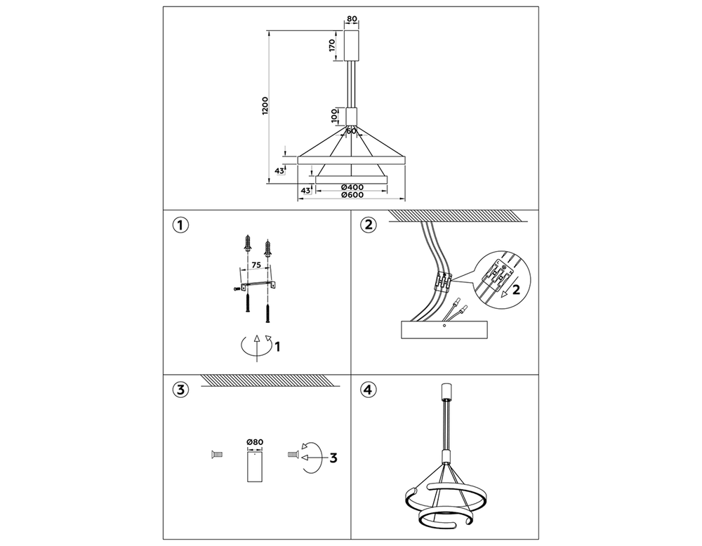 Ambrella Подвесной светодиодный светильник LineTech FL5884