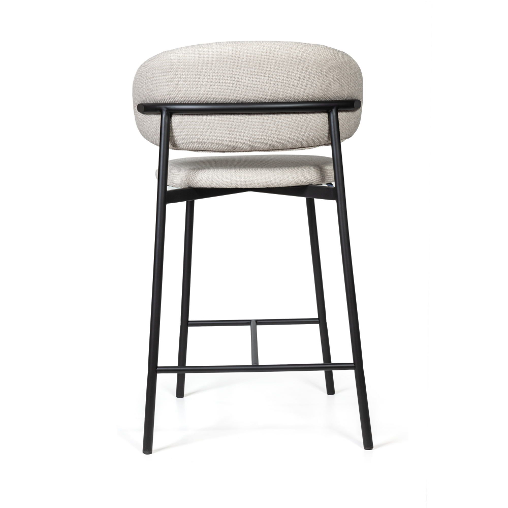 Стул полубарный Adele, ткань, светло-серый