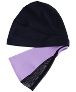 Шапочка для плавания Duplo Black/Lilac, полиамид, для длинных волос
