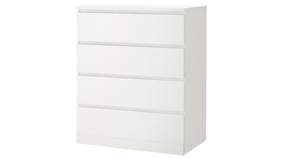 Комод MALM Белый снег 8685 BS (4 ящика) 80*48*102 см, Белый   Фиеста