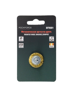 Кордщетка дисковая с хвостовиком для дрели 25мм RockForce##Rock FORCE RF-BFR001