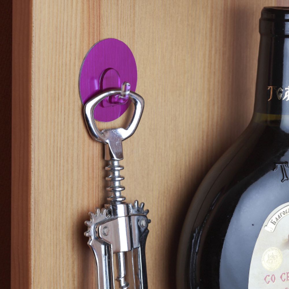 Крючки СИЛА SH5-R4GMIX-24 на силиконовом креплении круглые 5 см 4 шт нагрузка до 1 кг | Сила