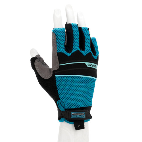 90309 Перчатки комбинированные облегченные, открытые пальцы, AKTIV, размер L (9) // Gross