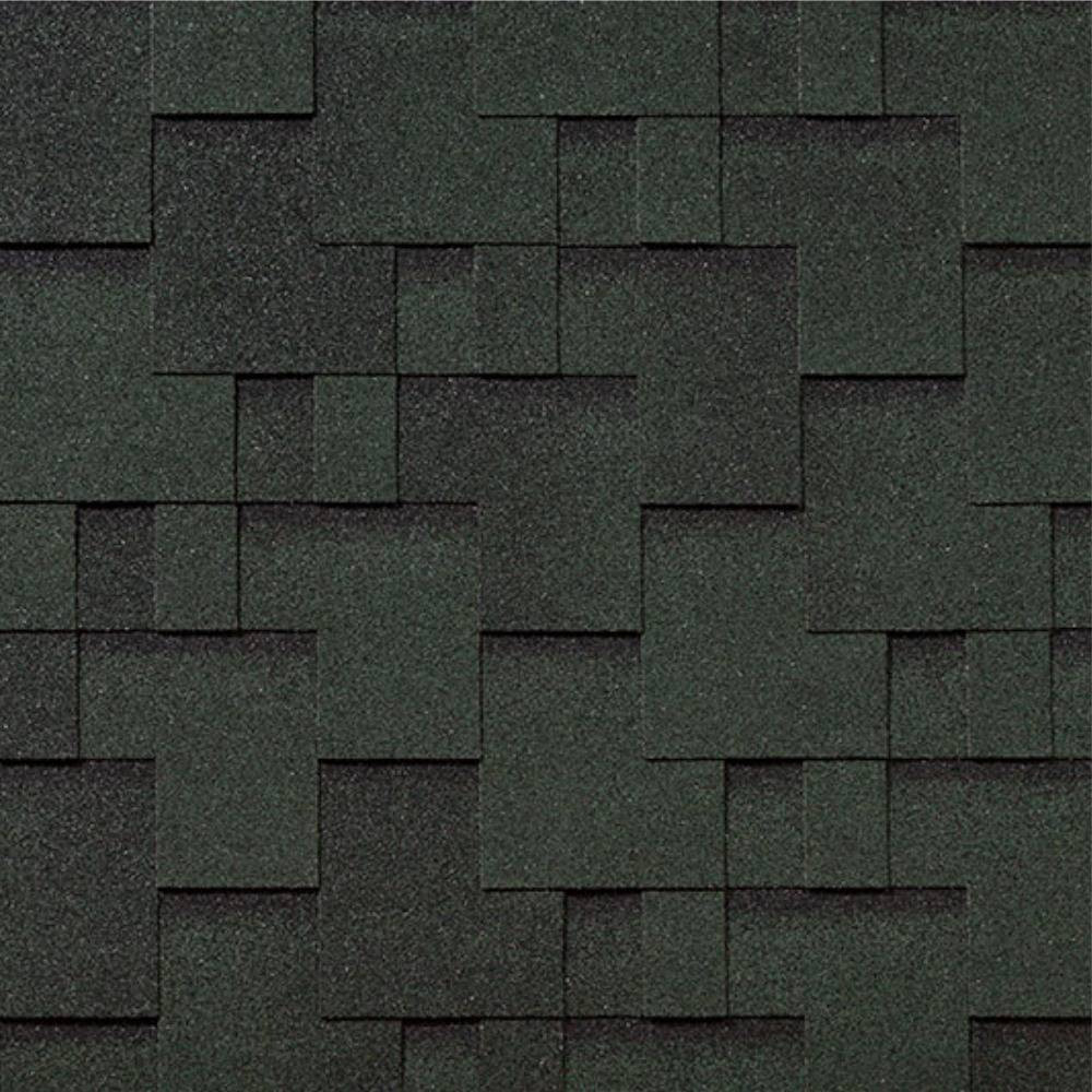 Черепица гибкая Roofshield Фемили Лайт Модерн FL-М-22 зеленый с оттенением