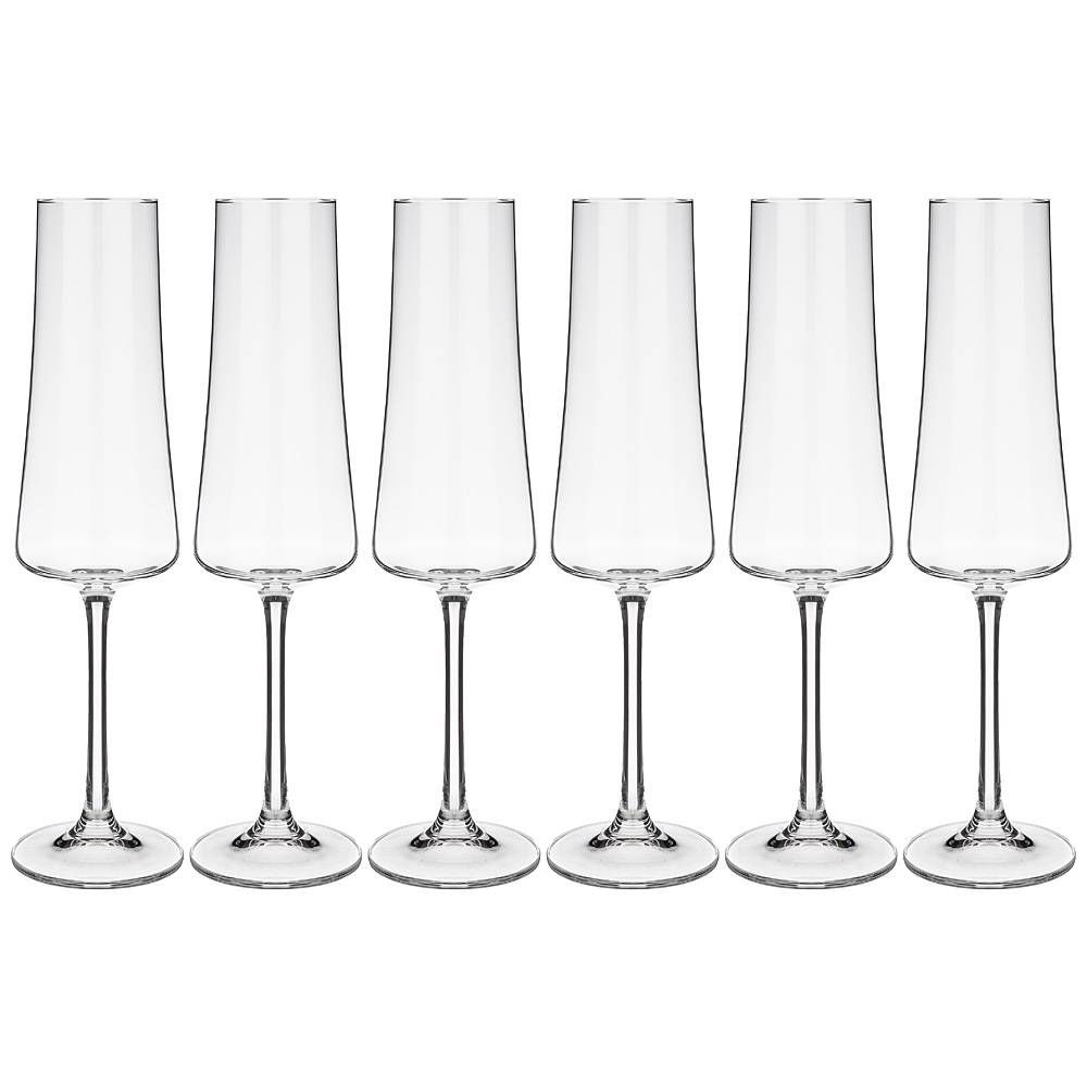 НАБОР БОКАЛОВ ДЛЯ ШАМПАНСКОГО ИЗ 6 ШТУК "XTRA" 210 МЛ ВЫСОТА 26,6 СМ