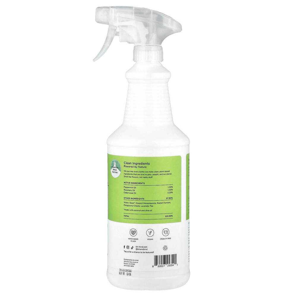 Kin+Kind, Flea + Tick Prevent!, спрей для защиты собак на растительной основе, лаванда, 946 мл (32 жидк. унции)