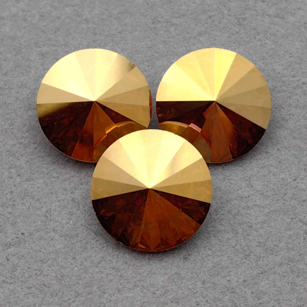 Swarovski 1122 Rivoli, Crystal Metallic Sunshine F