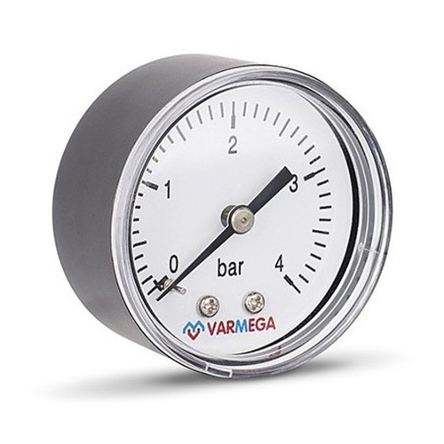 Манометр VARMEGA аксиальный 50 мм, 4 бар, 1/4", VMMT08-500402