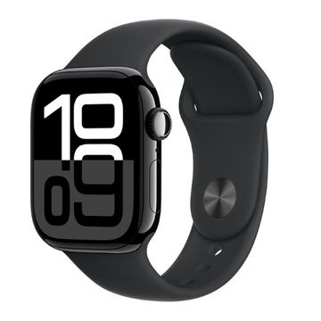 Часы Apple Watch Series 10 42mm Jet Black Aluminium Case, Sport Band (Black) M/L