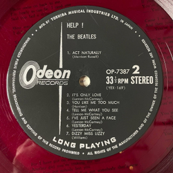 Винтажная виниловая пластинка LP The Beatles Help (Japan 1965) (No Obi) (Red Wax Vinyl) Dizzy Miss Lizzy