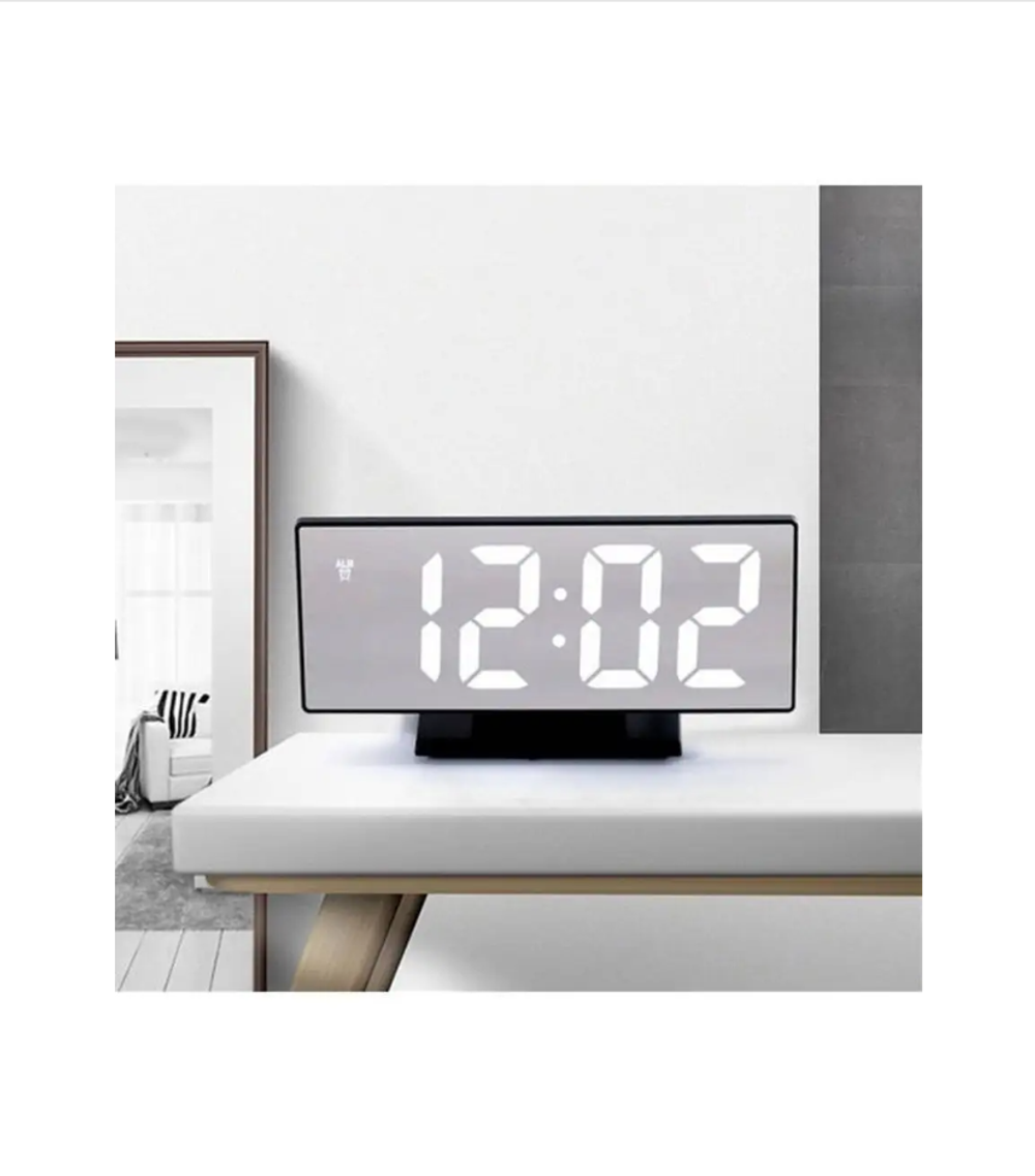 Часы зеркальные LED MIRROR DS-3618L белое свечение