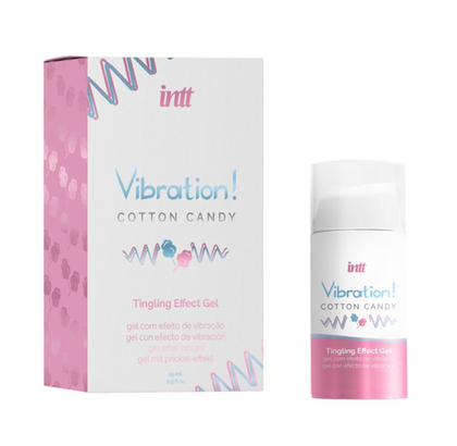 Intt Vibration Cotton Candy - Жидкий вибратор, 15 мл