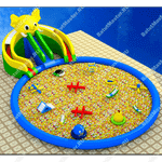Надувной наземный аквапарк «Морской слон» 19*14*5 м, размер бассейна 14*14*0.8 м