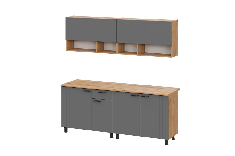 Кухня «Монако» Графит 200 см