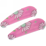 Зажимы для волос детские 2шт «Happy smile», цветочки, микс 6 цветов, 5,5*1,5см